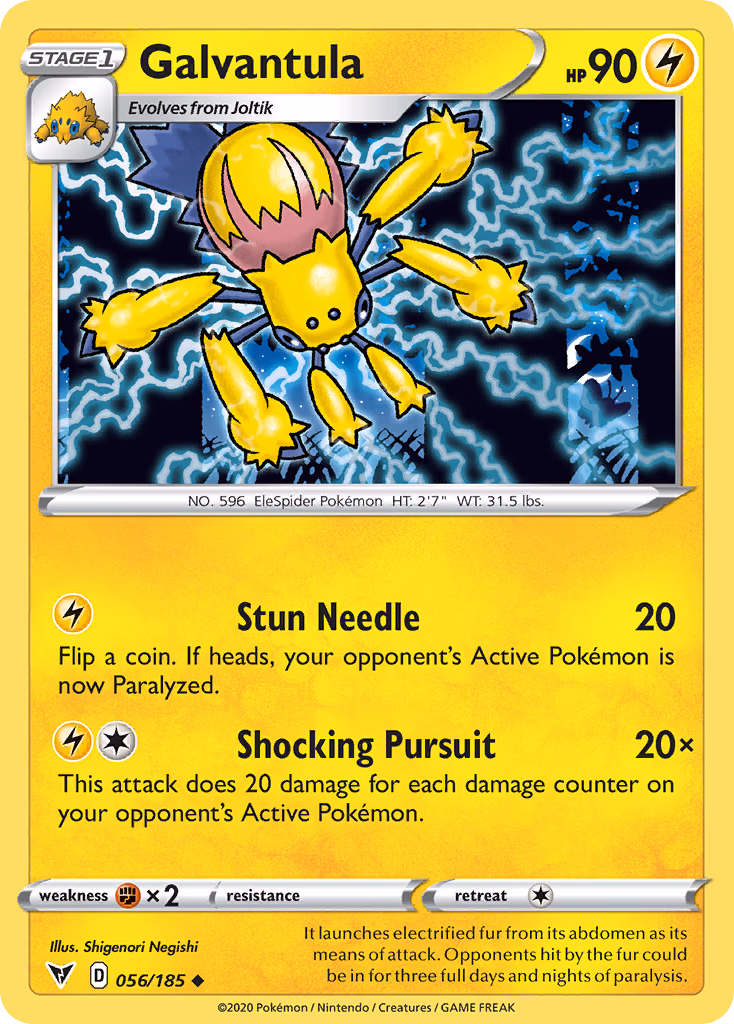 Galvantula Pokemon card (056/185, Vivid Voltage)