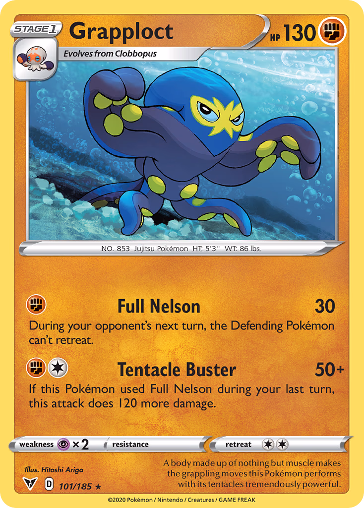 Grapploct Pokemon card (101/185, Vivid Voltage)