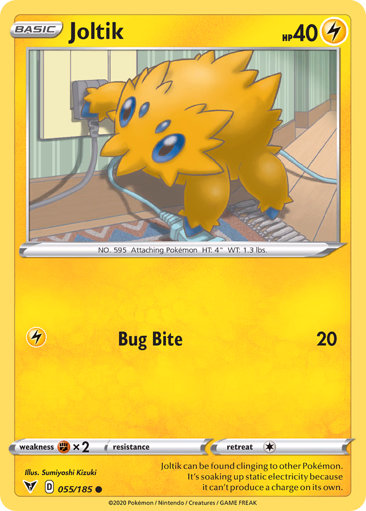 Joltik Pokemon card (055/185, Vivid Voltage)