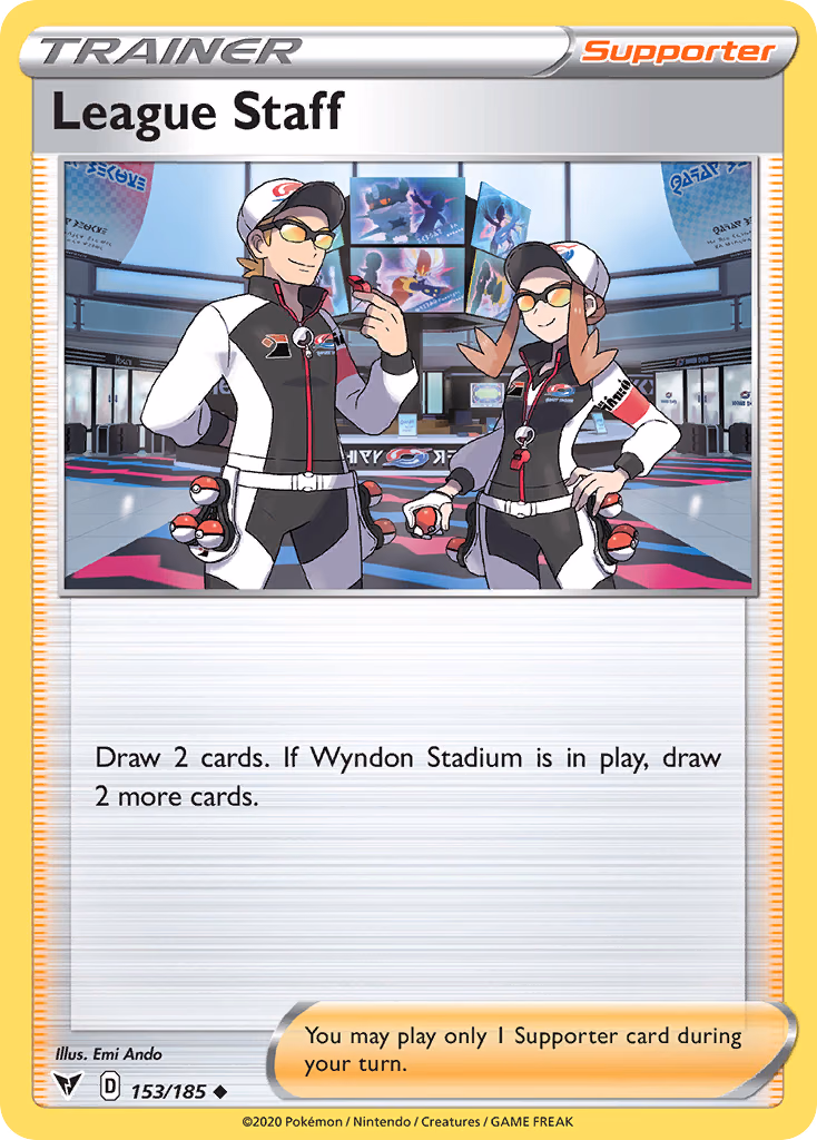 League Staff Pokemon card (153/185, Vivid Voltage)