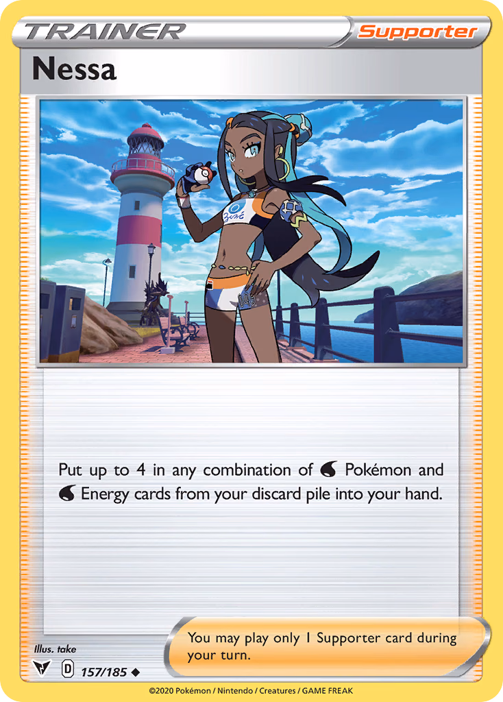 Nessa Pokemon card (157/185, Vivid Voltage)