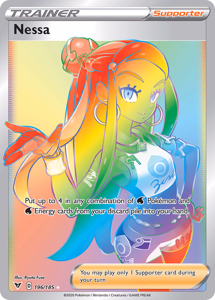 Nessa Pokemon card (196/185, Vivid Voltage)