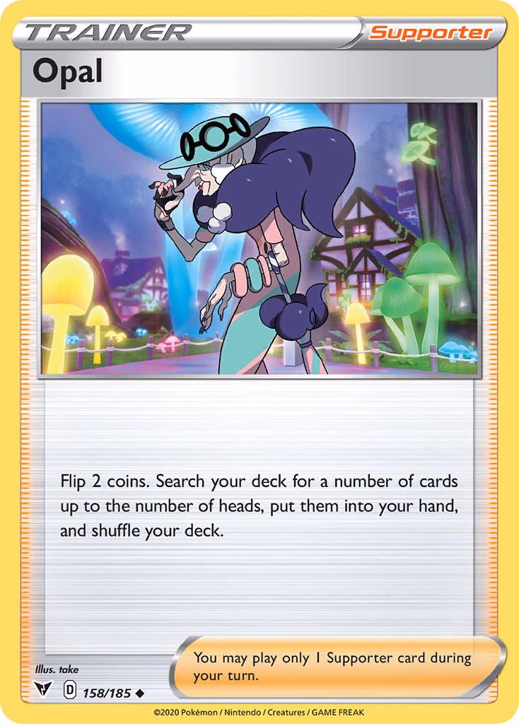 Opal Pokemon card (158/185, Vivid Voltage)