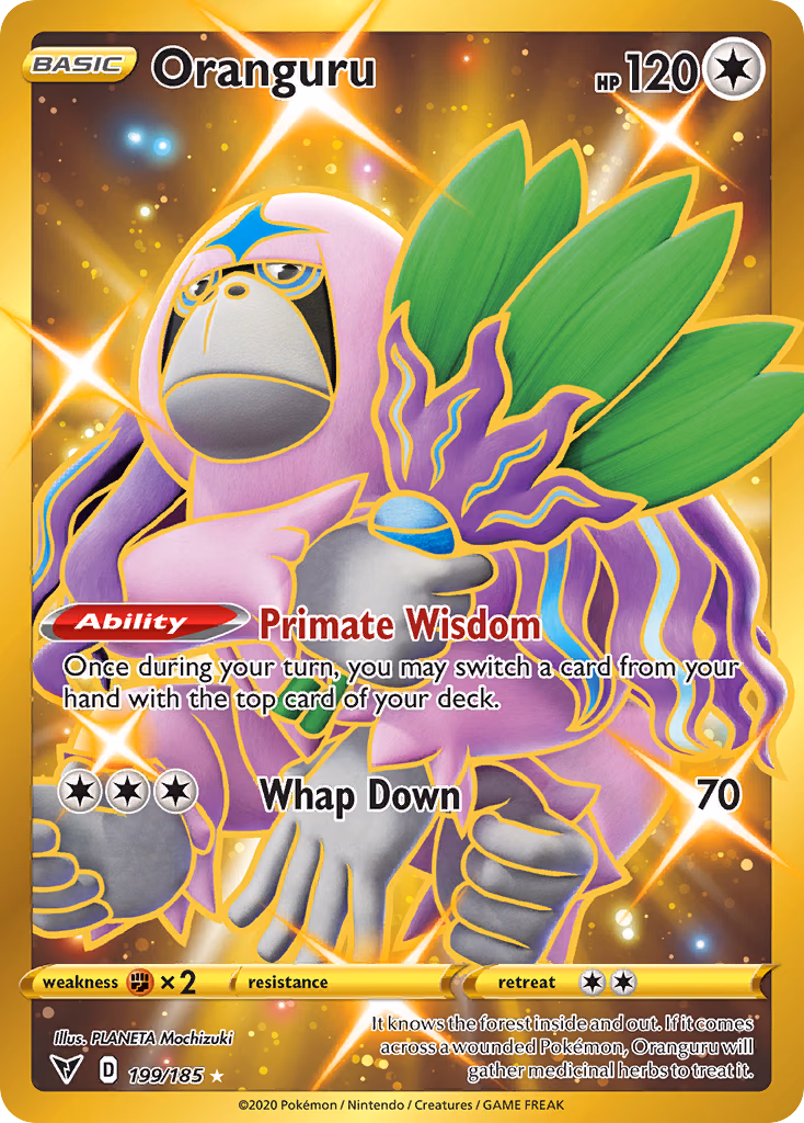 Oranguru Pokemon card (199/185, Vivid Voltage)