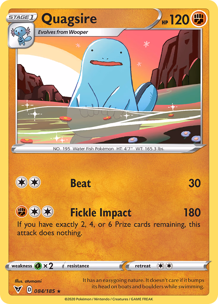 Quagsire Pokemon card (084/185, Vivid Voltage)