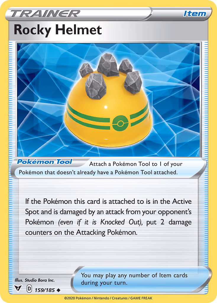 Rocky Helmet Pokemon card (159/185, Vivid Voltage)