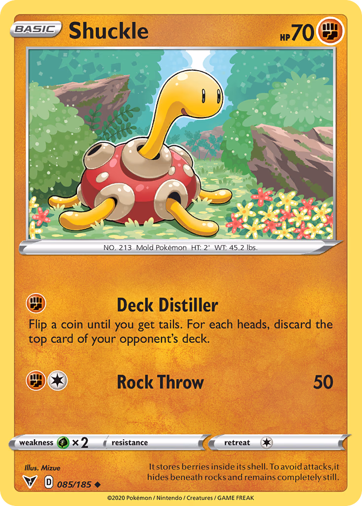 Shuckle Pokemon card (085/185, Vivid Voltage)