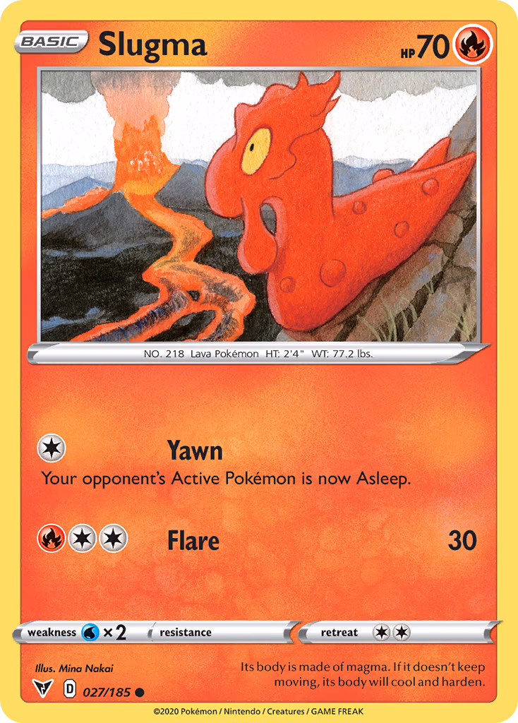 Slugma Pokemon card (027/185, Vivid Voltage)