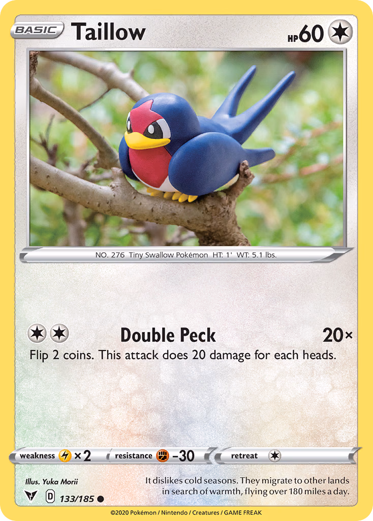 Taillow Pokemon card (133/185, Vivid Voltage)