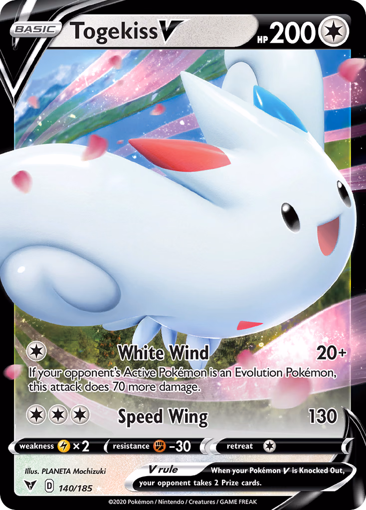 Togekiss V Pokemon card (140/185, Vivid Voltage)