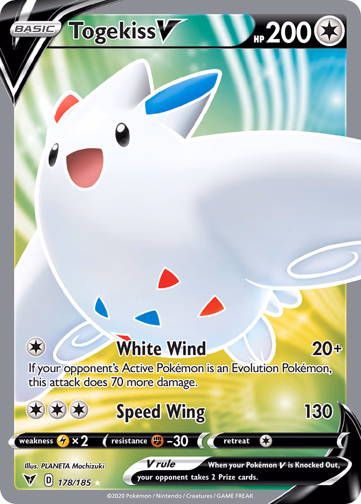 Togekiss V Pokemon card (178/185, Vivid Voltage)