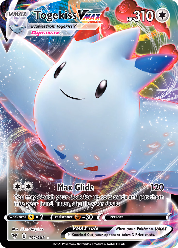 Togekiss VMAX Pokemon card (141/185, Vivid Voltage)