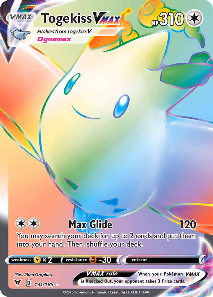 Togekiss VMAX Pokemon card (191/185, Vivid Voltage)