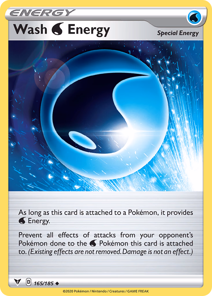 Wash Water Energy Pokemon card (165/185, Vivid Voltage)