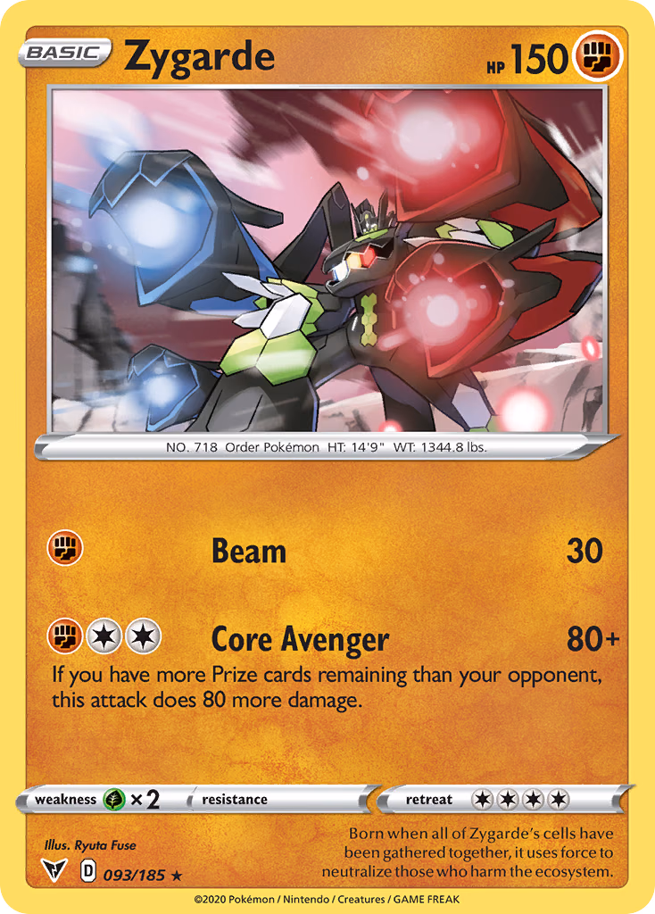 Zygarde Pokemon card (093/185, Vivid Voltage)