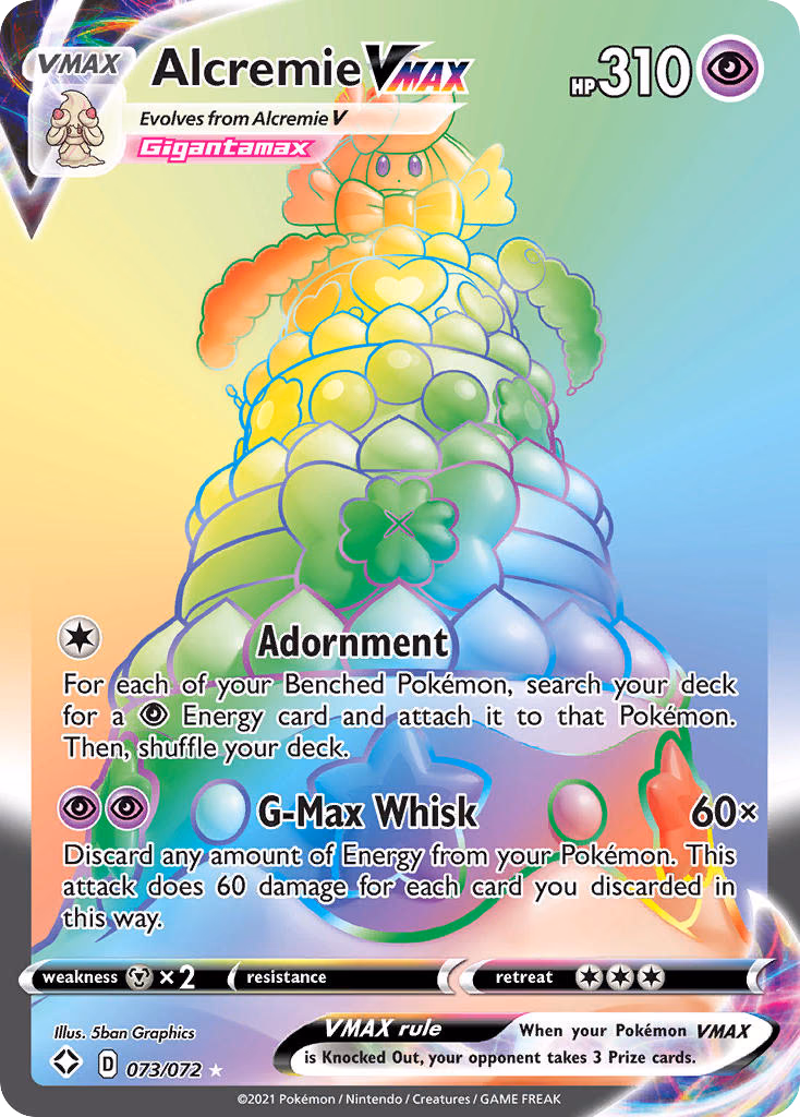Alcremie VMAX Pokemon card (073/072, Shining Fates)