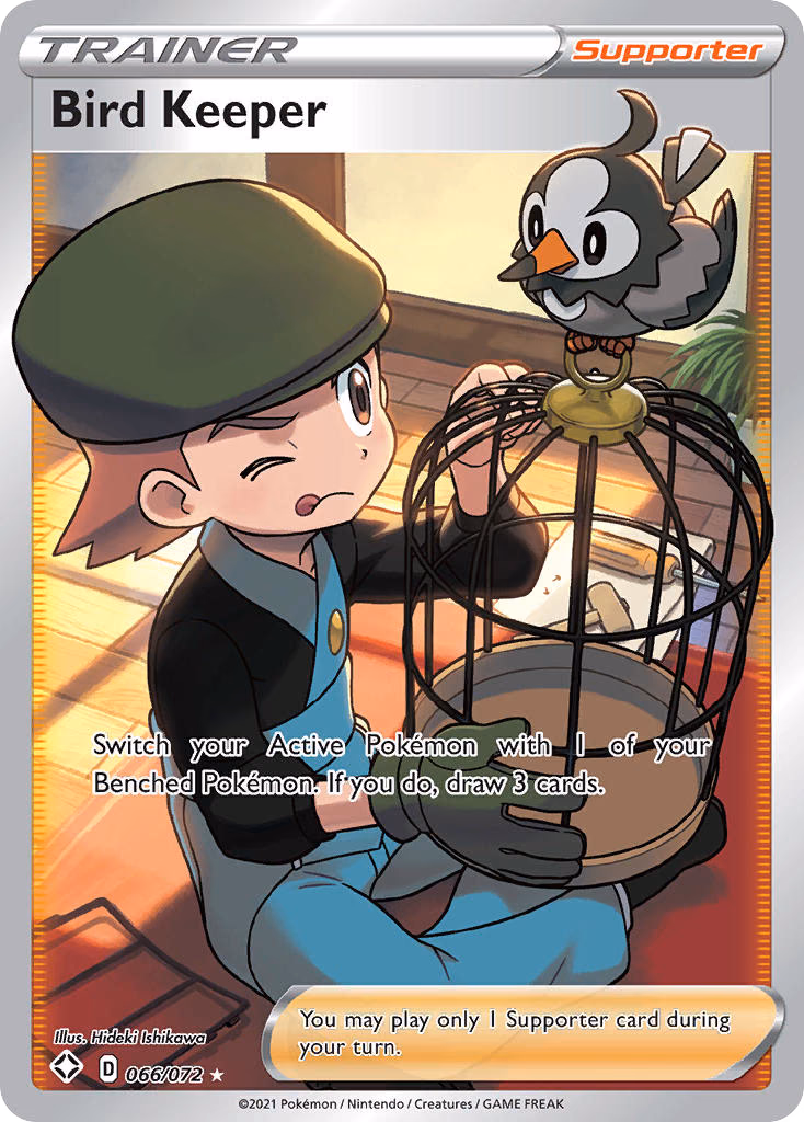 Bird Keeper Pokemon card (066/072, Shining Fates)