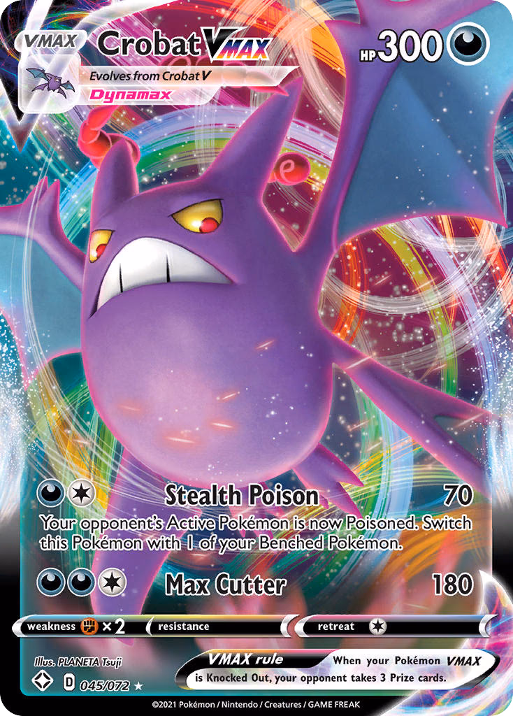 Crobat VMAX Pokemon card (045/072, Shining Fates)