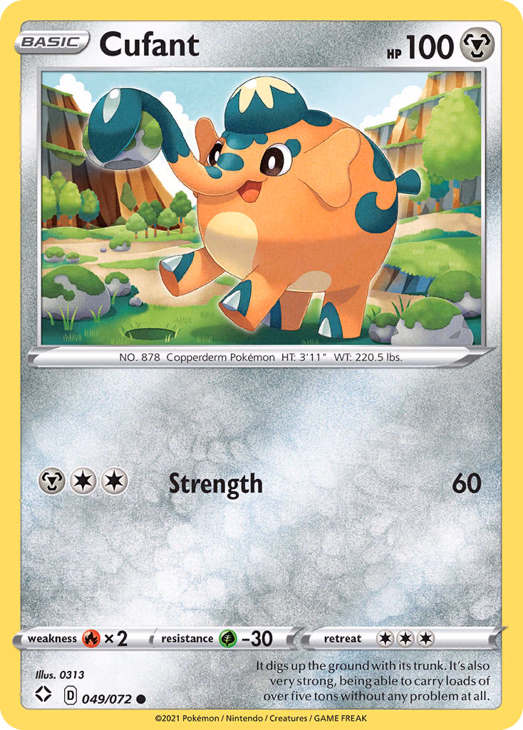Cufant Pokemon card (049/072, Shining Fates)