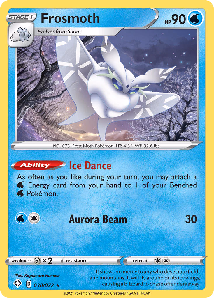 Frosmoth Pokemon card (030/072, Shining Fates)