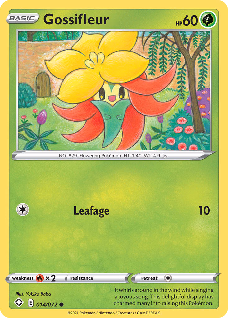 Gossifleur Pokemon card (014/072, Shining Fates)