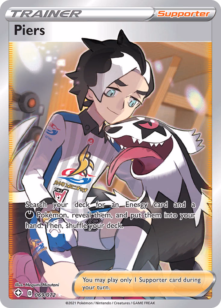 Piers Pokemon card (069/072, Shining Fates)