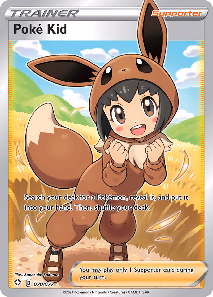 Poké Kid Pokemon card (070/072, Shining Fates)