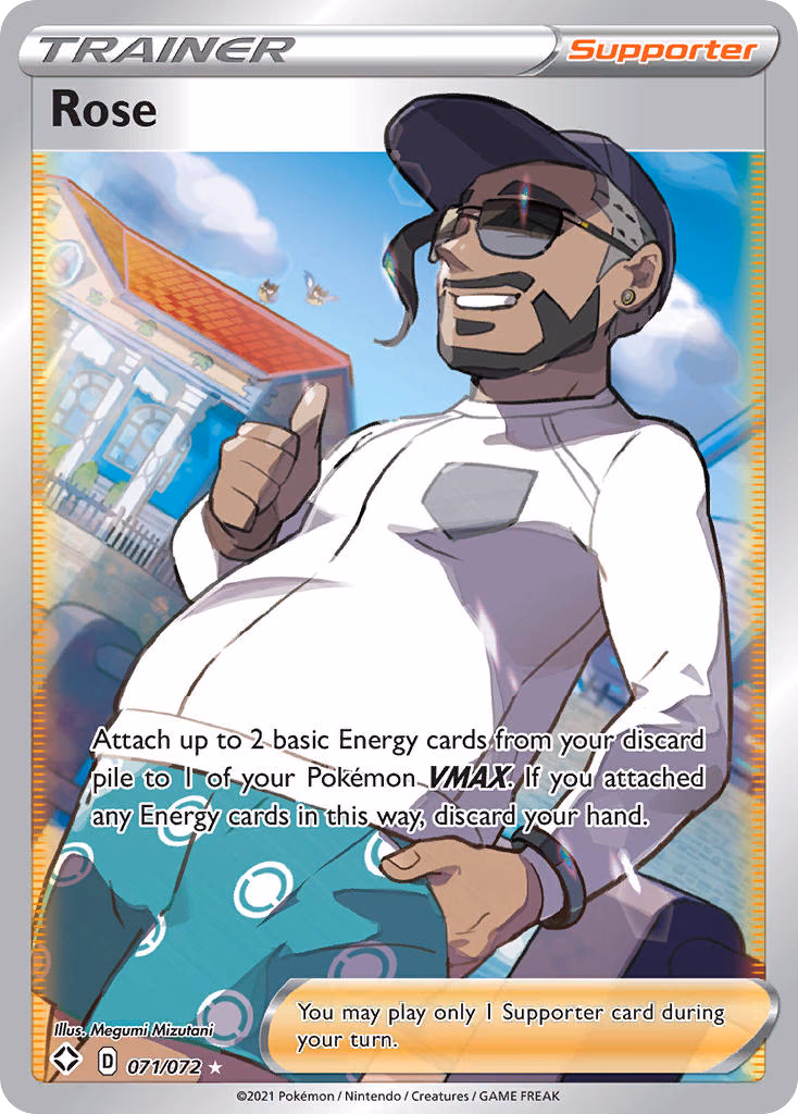 Rose Pokemon card (071/072, Shining Fates)