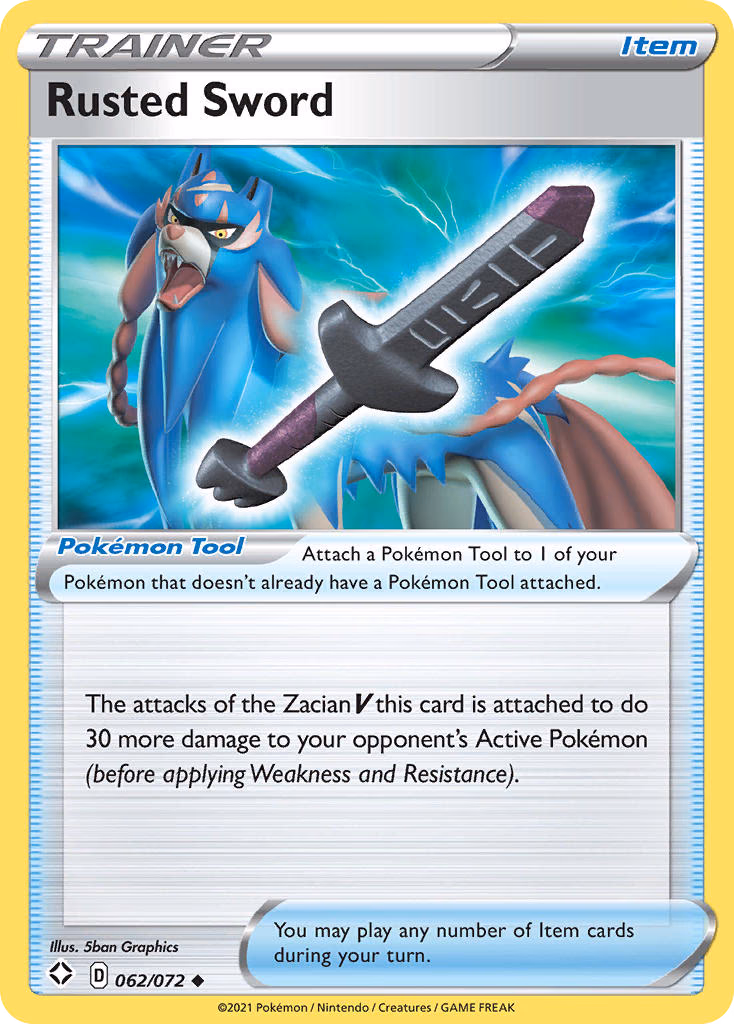 Rusted Sword Pokemon card (062/072, Shining Fates)