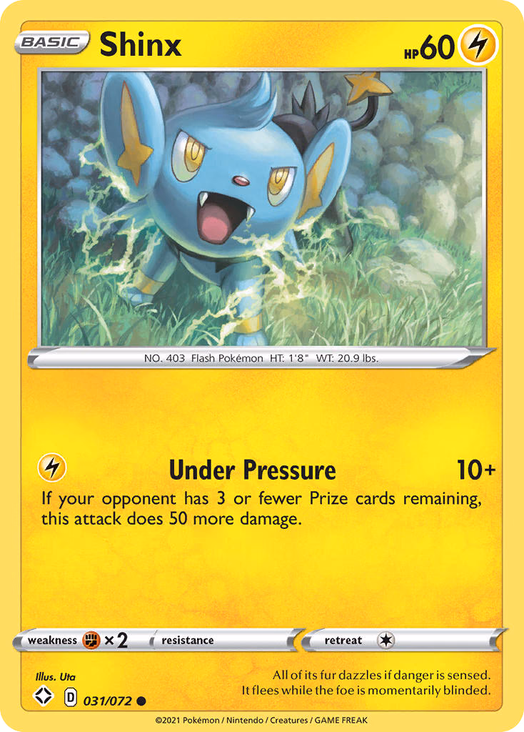 Shinx Pokemon card (031/072, Shining Fates)