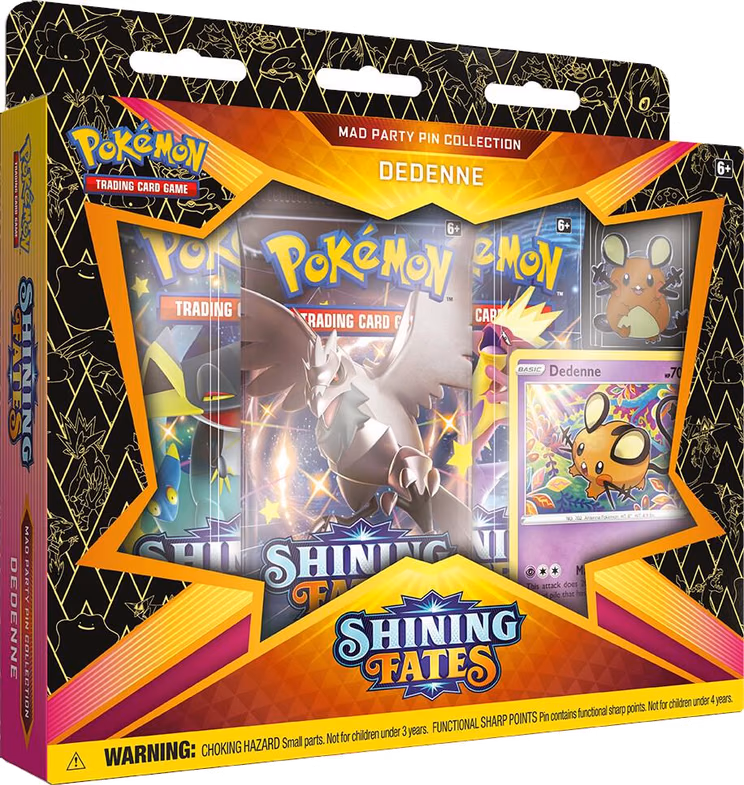 Pokemon Shining Fates Mad Party Pin Collection [Dedenne]