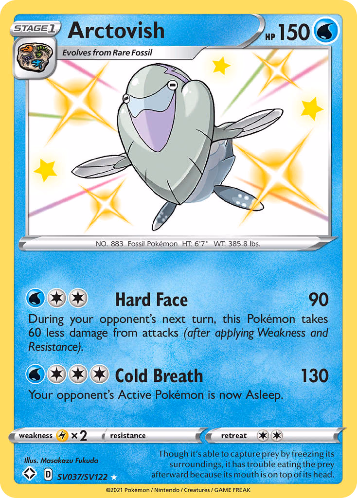 Arctovish Pokemon card (SV037/SV122, Shining Fates Shiny Vault)