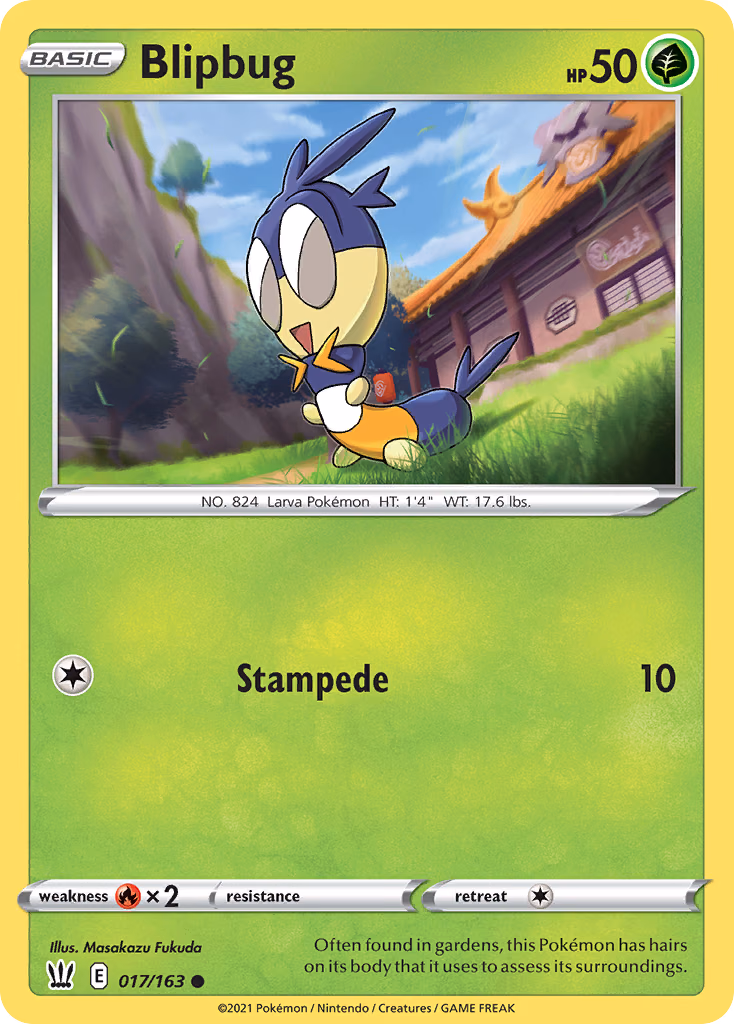 Blipbug Pokemon card (017/163, Battle Styles)