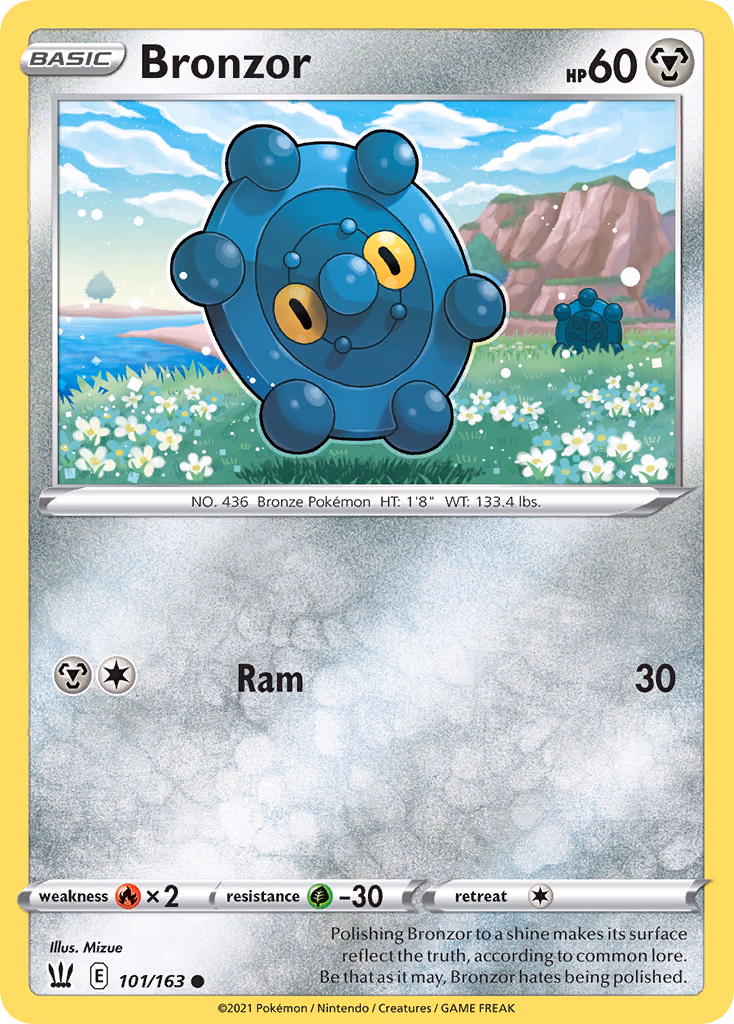 Bronzor Pokemon card (101/163, Battle Styles)