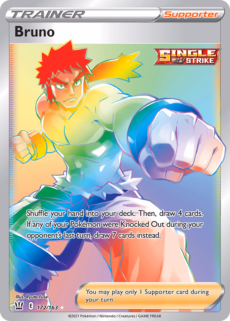 Bruno Pokemon card (172/163, Battle Styles)