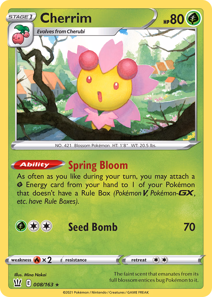 Cherrim Pokemon card (008/163, Battle Styles)