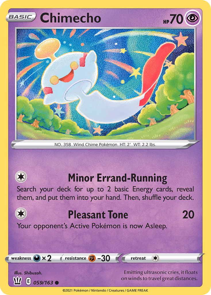 Chimecho Pokemon card (059/163, Battle Styles)