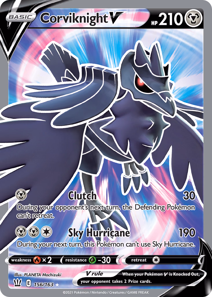 Corviknight V Pokemon card (156/163, Battle Styles)