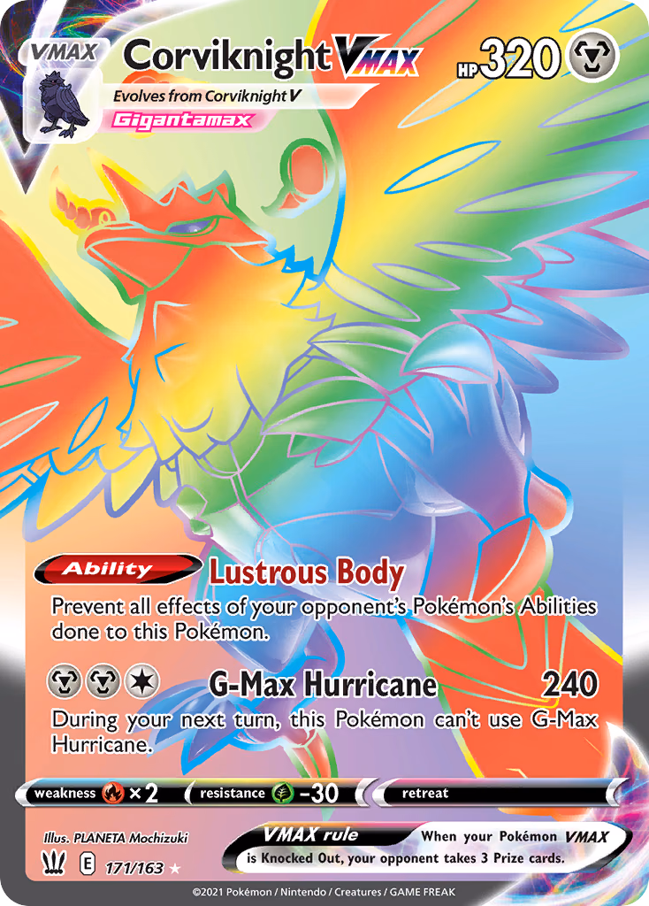 Corviknight VMAX Pokemon card (171/163, Battle Styles)