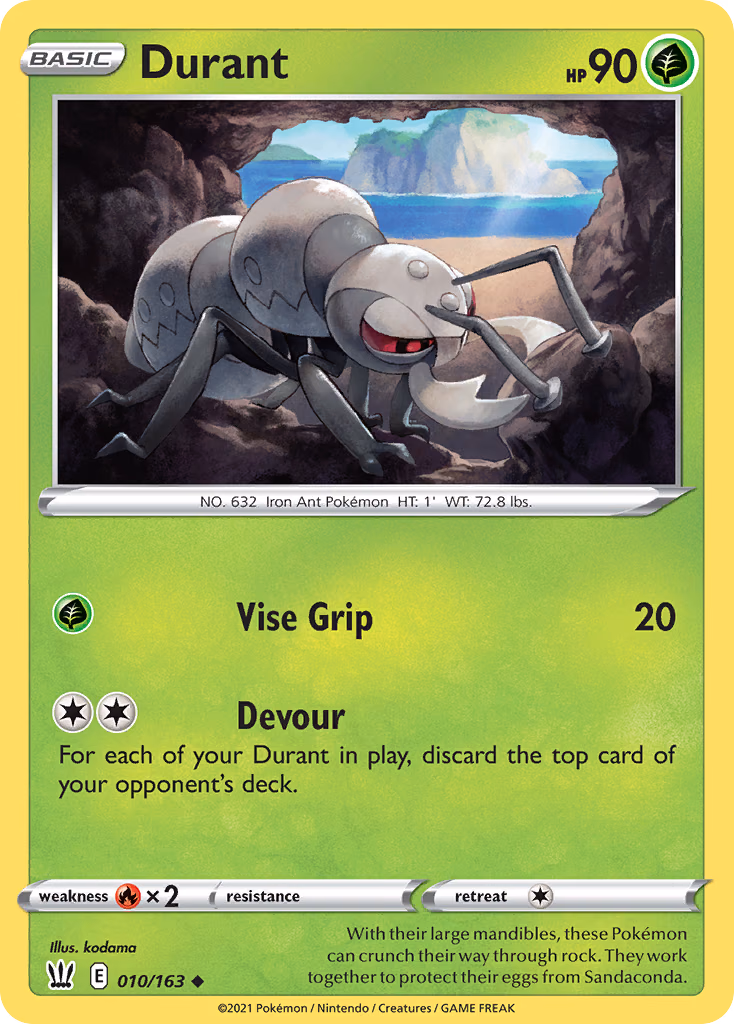 Durant Pokemon card (010/163, Battle Styles)
