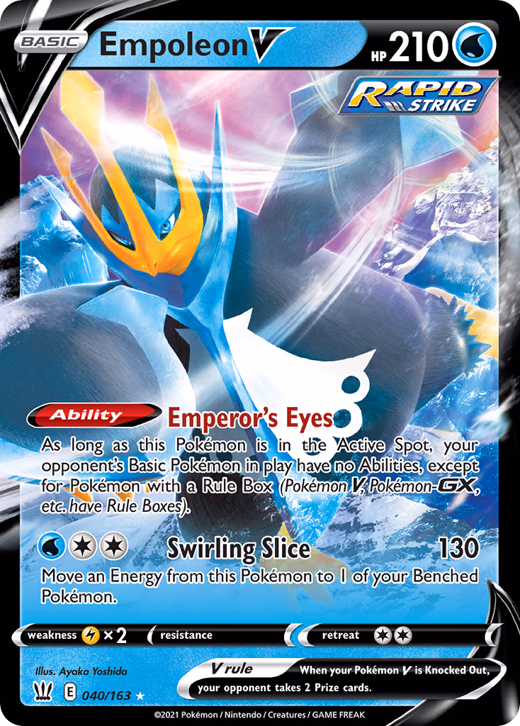 Empoleon V Pokemon card (040/163, Battle Styles)