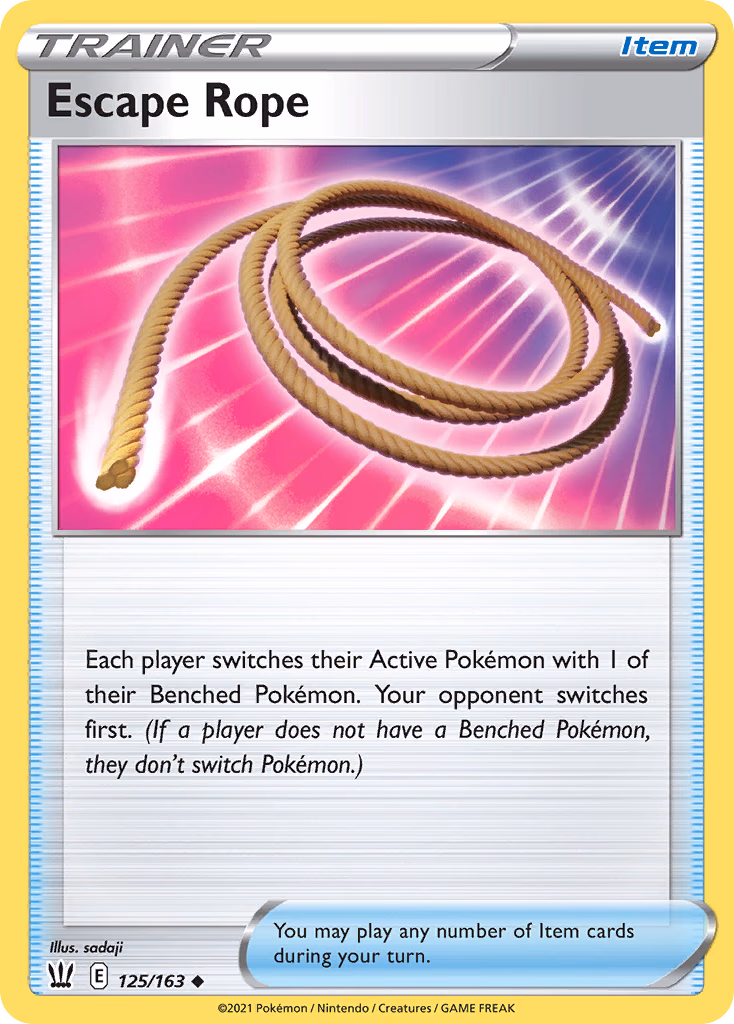 Escape Rope Pokemon card (125/163, Battle Styles)