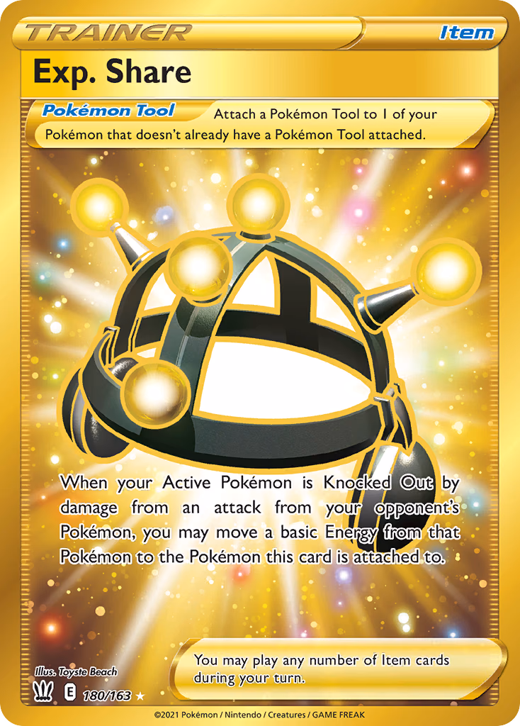 Exp. Share Pokemon card (180/163, Battle Styles)