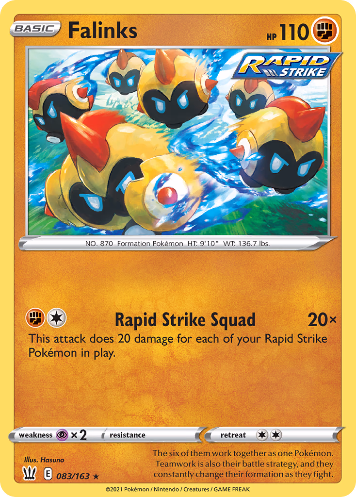 Falinks Pokemon card (083/163, Battle Styles)