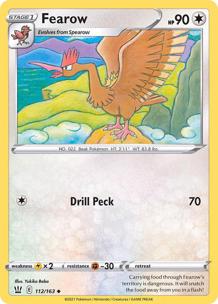 Fearow Pokemon card (112/163, Battle Styles)