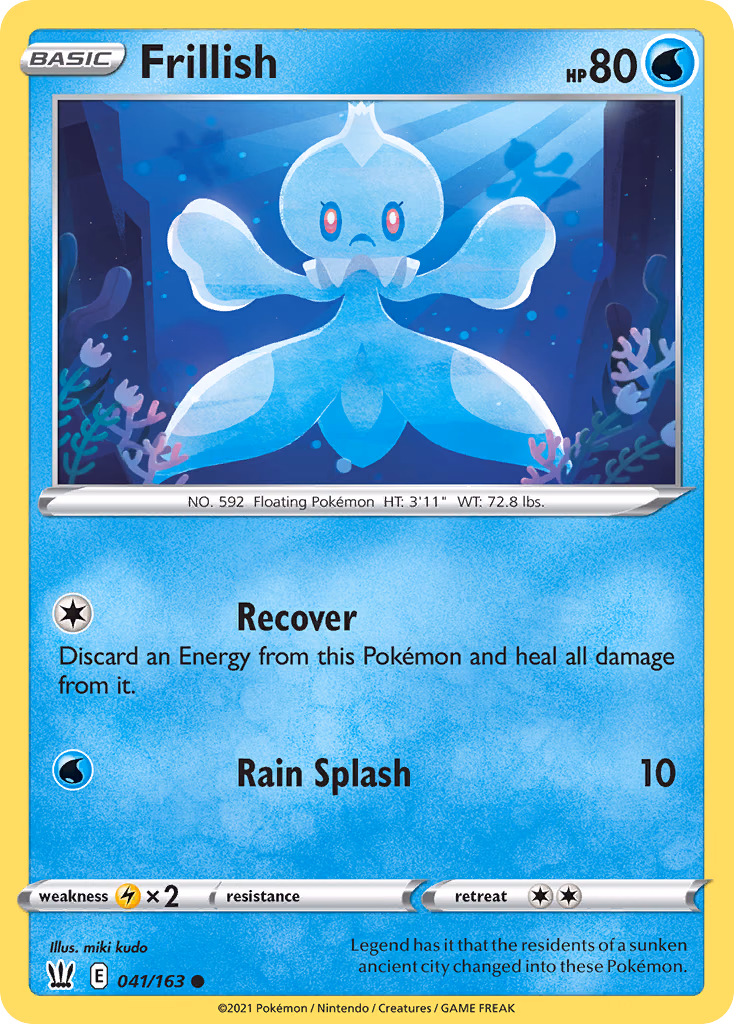 Frillish Pokemon card (041/163, Battle Styles)