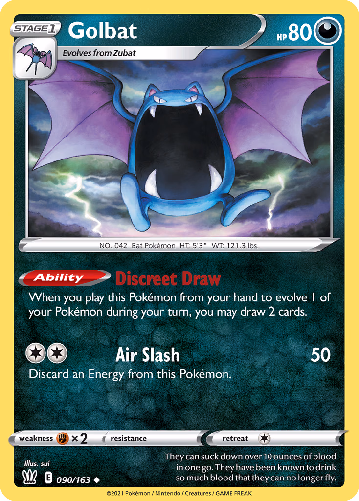 Golbat Pokemon card (090/163, Battle Styles)