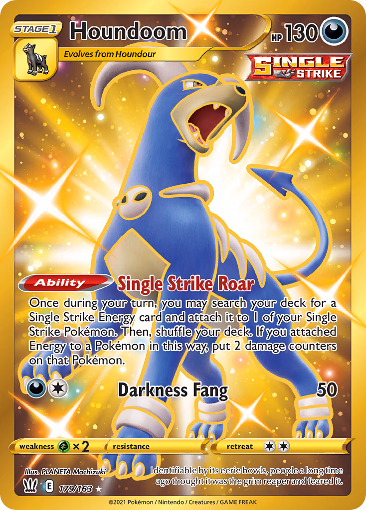 Houndoom Pokemon card (179/163, Battle Styles)