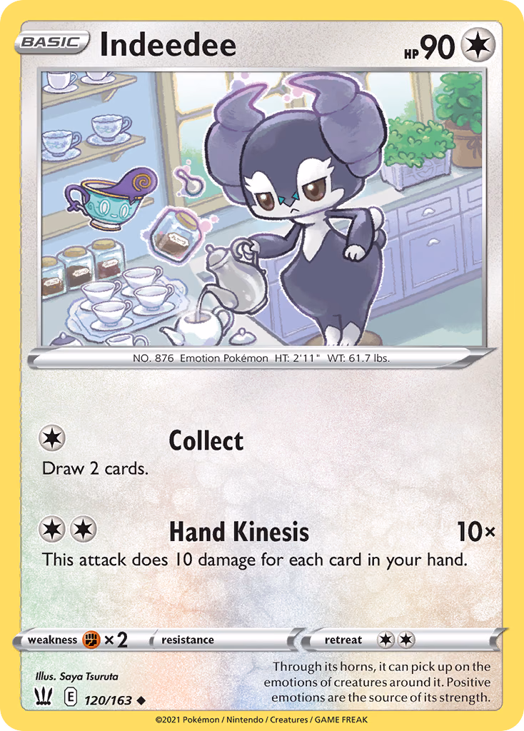 Indeedee Pokemon card (120/163, Battle Styles)