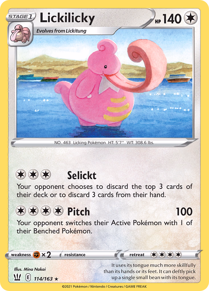 Lickilicky Pokemon card (114/163, Battle Styles)